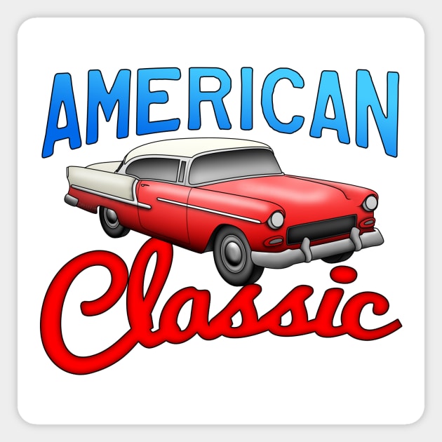 1955 Chevy Bel Air Sticker by SeattleDesignCompany